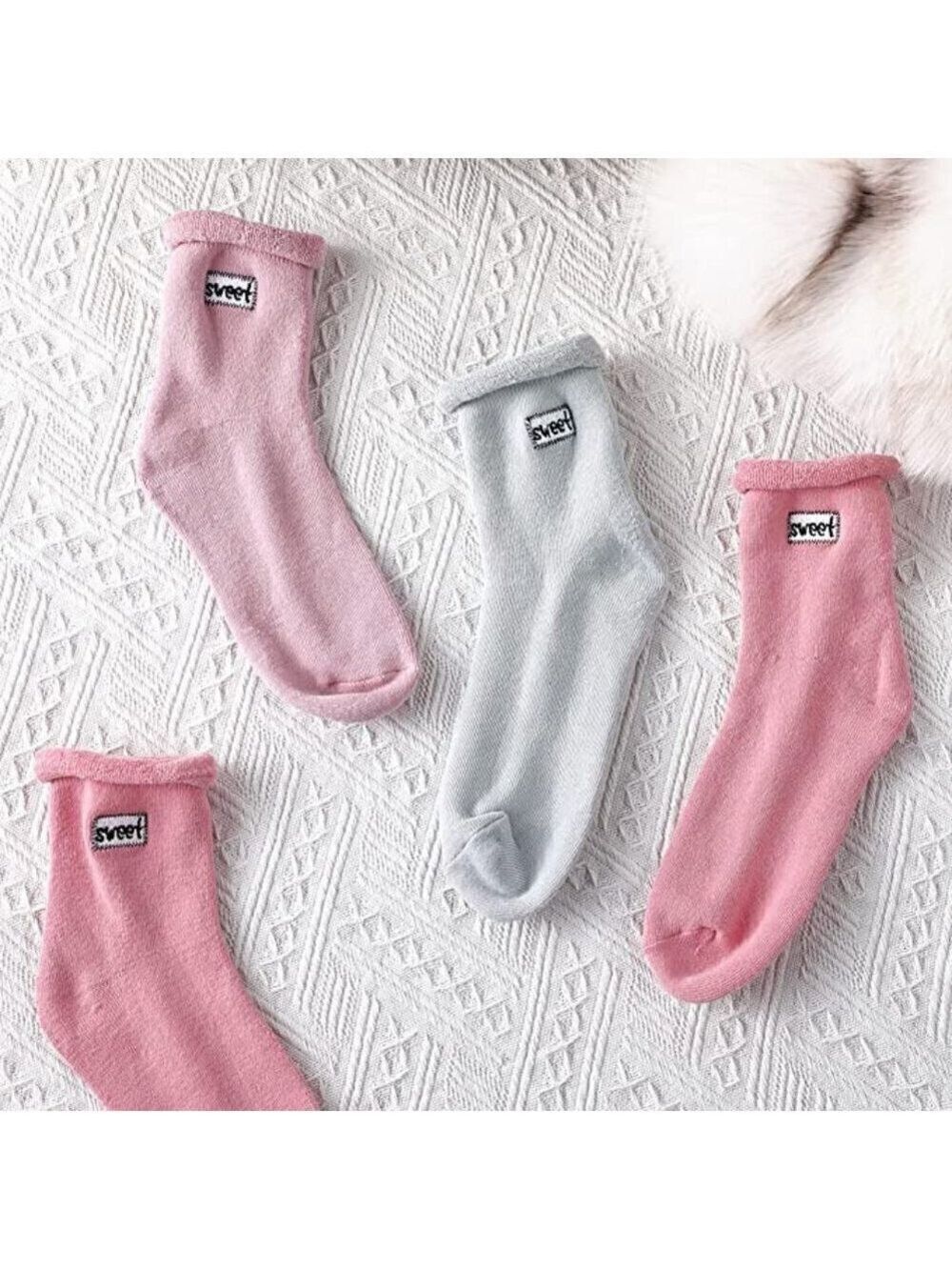 𝅺3 Pairs Wool Soft Socks Warm Slouch Winter Fall Womens Pack Thick Cozy Knit NWT